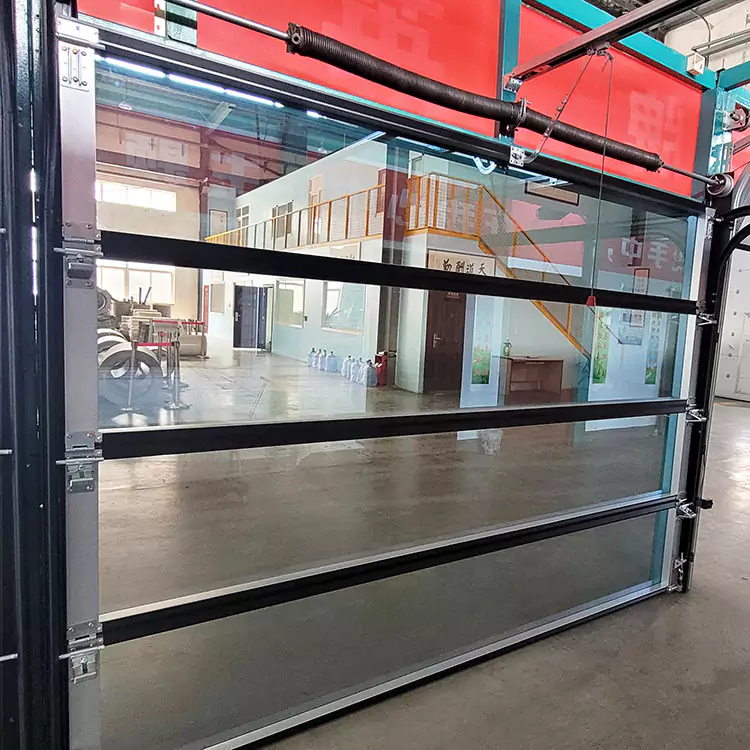 Aluminiozko ikuspegi osoko beira tenplatu gardeneko garaje-atea